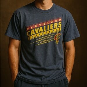 NBA Cleveland Cavaliers Basketball Gray T-shirt LeBron James Size Large
